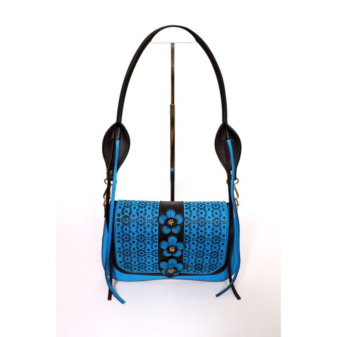 کیف چرم زنانه کد 845 رنگ آبی (3)