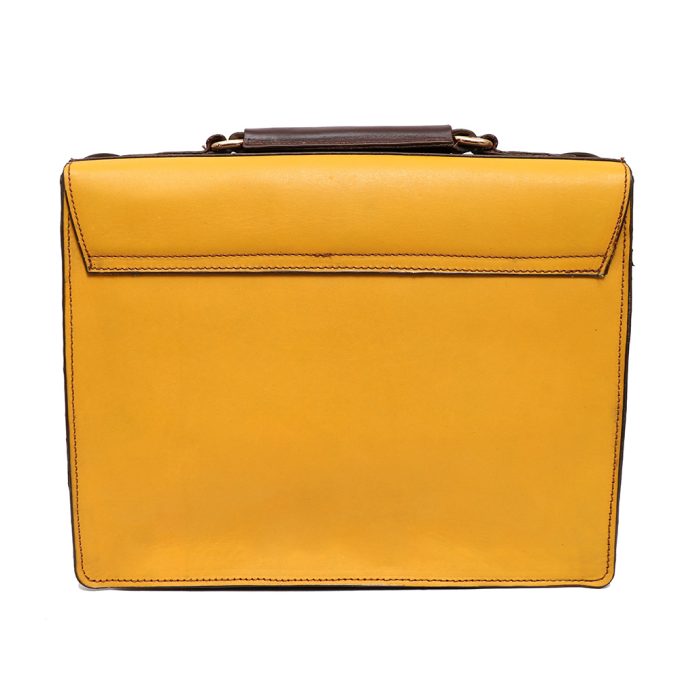 کیف چرم زنانه کد 875 زرد (2)
